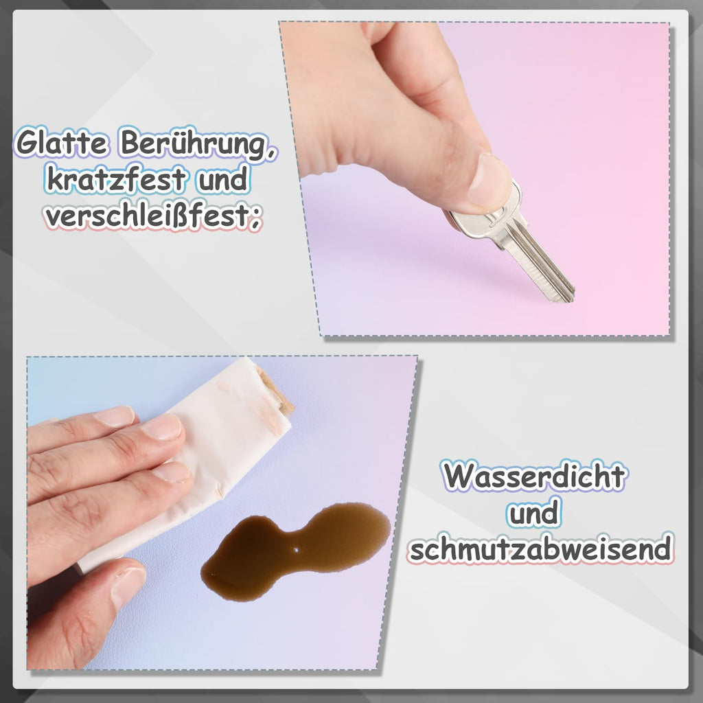 Schreibtischunterlage 80x40cm Premium Leder Mauspad XXL Rosa/Blau