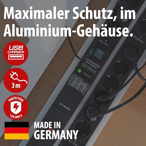 Brennenstuhl Premium-Protect-Line Gaming-Steckdosenleiste 14-Fach, 3m