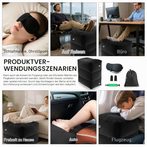 Kissen Höhenverstellbar Flugzeug-Reisekissen, Beinhochlagerungskissen