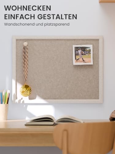 Fluxynara 60 x 43,5 cm Korktafel-Alternative, Dunkles Taupe