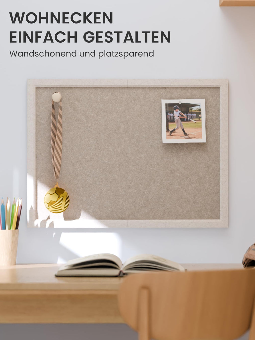 Fluxynara 60 x 43,5 cm Korktafel-Alternative, Dunkles Taupe