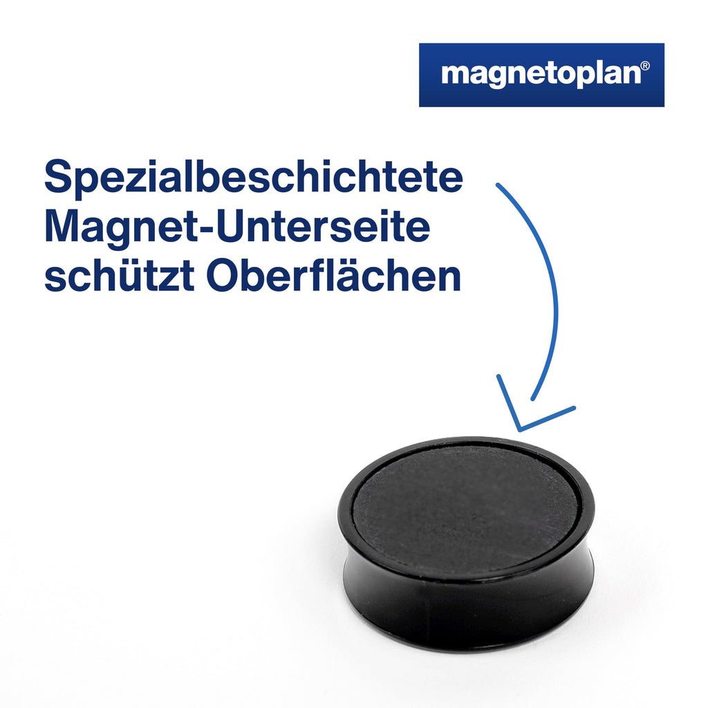 magnetoplan Ergo-Magnete, Large | 10 Stück, Schwarz