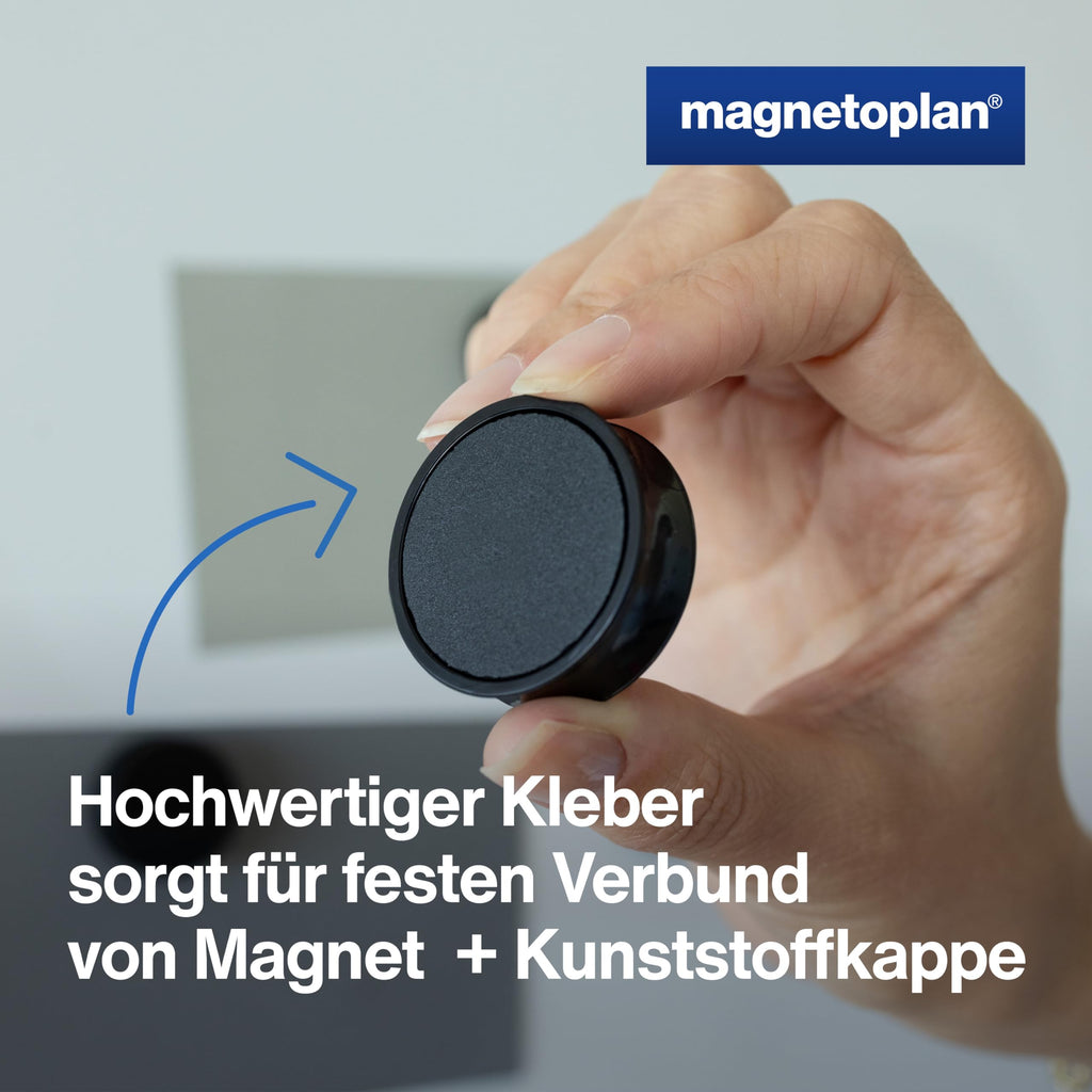 magnetoplan Ergo-Magnete, Large | 10 Stück, Schwarz