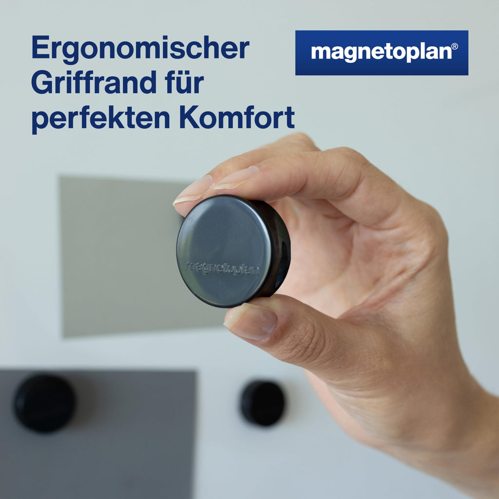 magnetoplan Ergo-Magnete, Large | 10 Stück, Schwarz