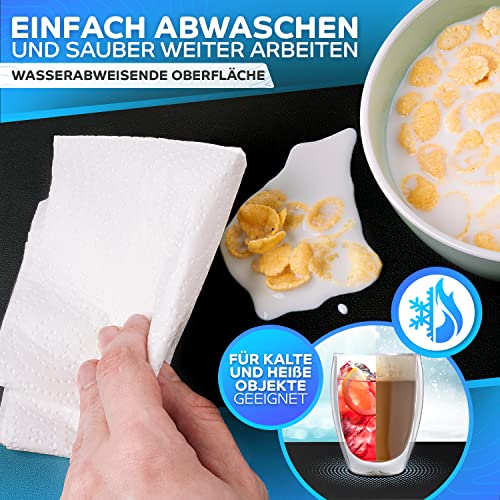 Sidorenko Schreibtischunterlage 80x40cm abwaschbar in schwarz - Tischunterlage aus PU- Leder - Schreibtisch Unterlage für Büro - rutschfeste Desk Mat, Mousepad, Mauspad, Schreibtischmatte groß