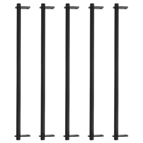 VILLCASE Doppelköpfige Aufhängestange zur Effizienten Organisation im Schreibtischschubladen 5 Stück aus Schwarzem Eisen 25,20x3,00x1,30 Cm Vielseitig Einsetzbar für Hängende Ordner