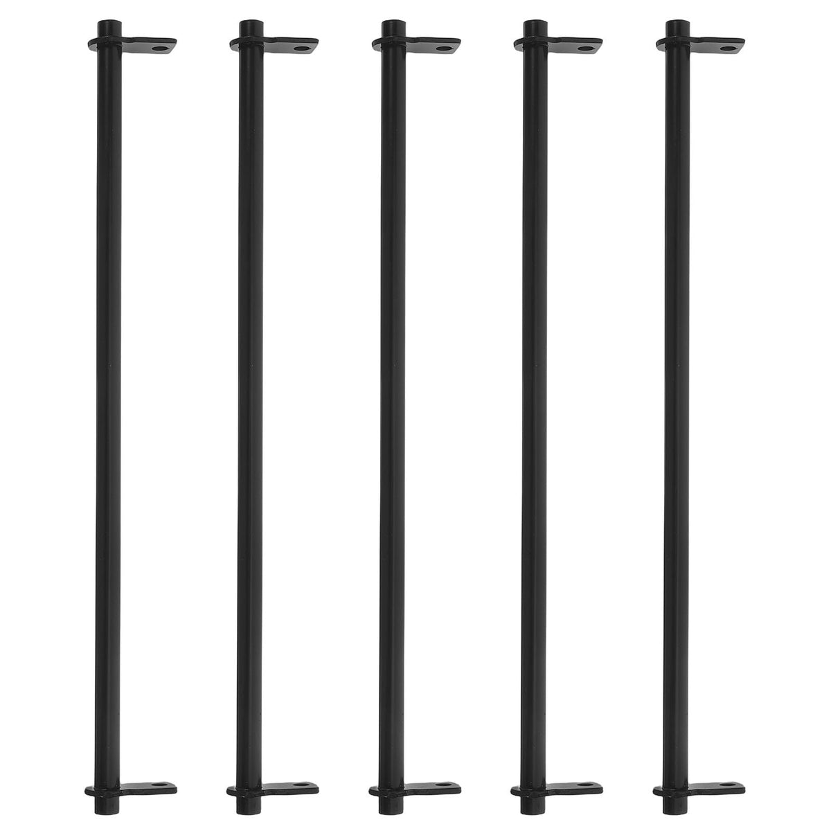 VILLCASE Doppelköpfige Aufhängestange zur Effizienten Organisation im Schreibtischschubladen 5 Stück aus Schwarzem Eisen 25,20x3,00x1,30 Cm Vielseitig Einsetzbar für Hängende Ordner