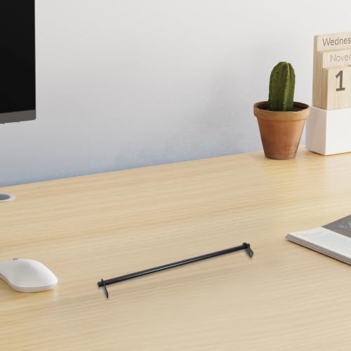 VILLCASE Doppelköpfige Aufhängestange zur Effizienten Organisation im Schreibtischschubladen 5 Stück aus Schwarzem Eisen 25,20x3,00x1,30 Cm Vielseitig Einsetzbar für Hängende Ordner