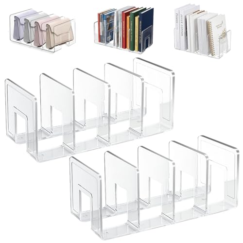 Acryl Zeitschriftensammler 2er Set Transparent mit 4 Fächern