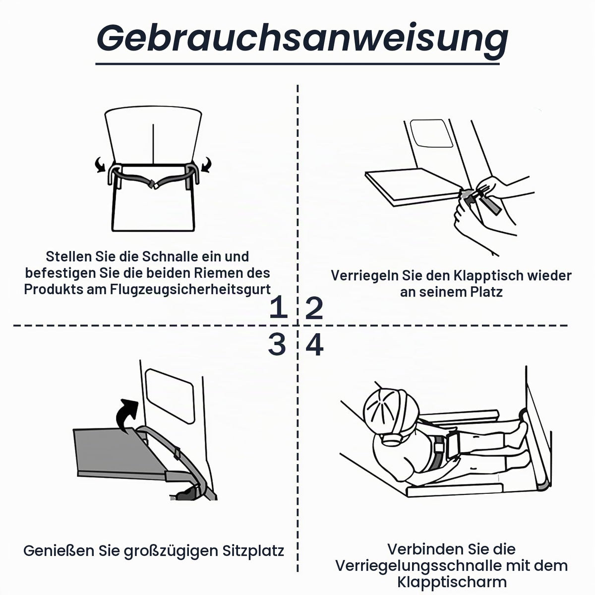 LURICO Flugzeugbett Baby, 76x44.5 cm Flugzeug Sitzverlängerung Kinder Tragbarer Atmungsaktive Reisebet Kinderfußhängematte Für Flugreisen Verlängerung Sitz zum Schlafen, Auto, Flüge (beige)