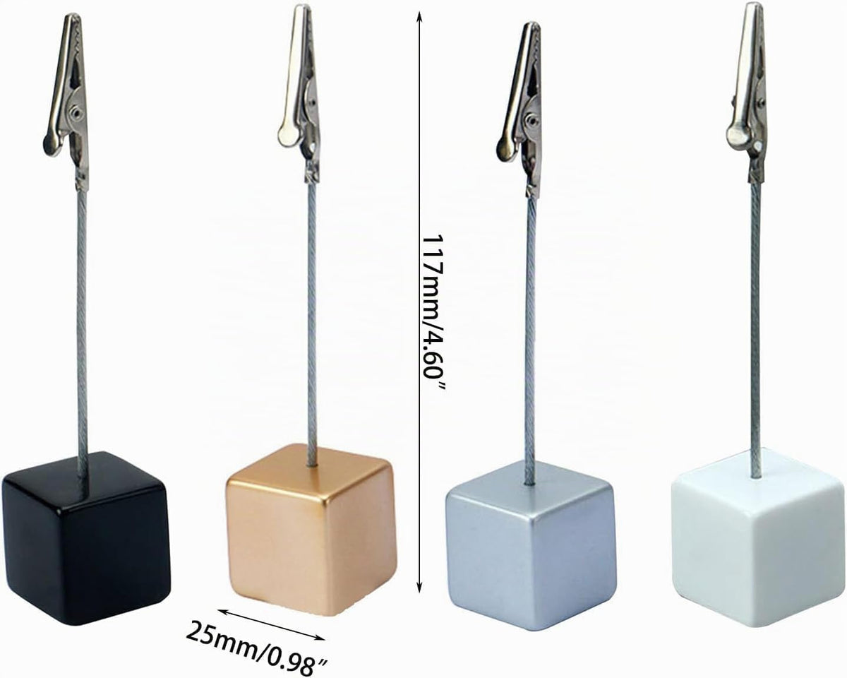 4 Stück 4 Farben Memo-Cliphalter Ständer mit Krokodilverschluss für Bilder, Karten, Papier, Notizklammer für Büro, Zuhause, Papierständer für Schreibtisch, Büro, Memo-Halter, Memo-Halter