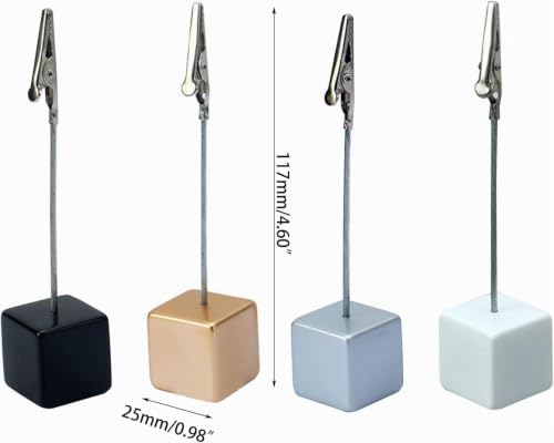 4 Stück 4 Farben Memo-Cliphalter Ständer mit Krokodilverschluss für Bilder, Karten, Papier, Notizklammer für Büro, Zuhause, Papierständer für Schreibtisch, Büro, Memo-Halter, Memo-Halter