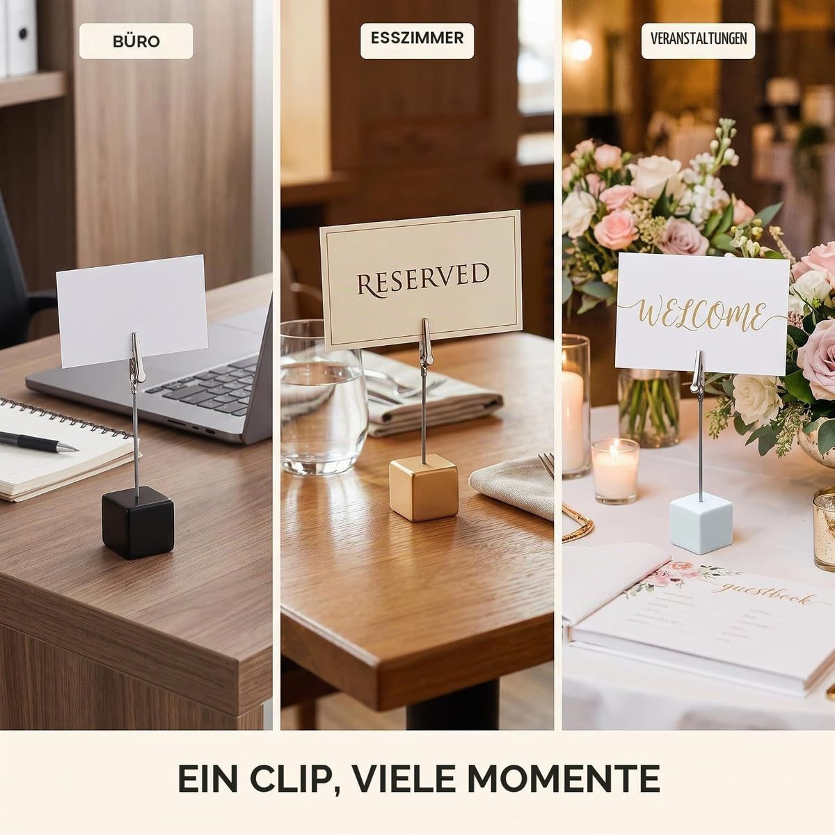 4 Stück 4 Farben Memo-Cliphalter Ständer mit Krokodilverschluss für Bilder, Karten, Papier, Notizklammer für Büro, Zuhause, Papierständer für Schreibtisch, Büro, Memo-Halter, Memo-Halter