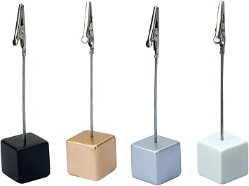 4 Stück 4 Farben Memo-Cliphalter Ständer mit Krokodilverschluss für Bilder, Karten, Papier, Notizklammer für Büro, Zuhause, Papierständer für Schreibtisch, Büro, Memo-Halter, Memo-Halter
