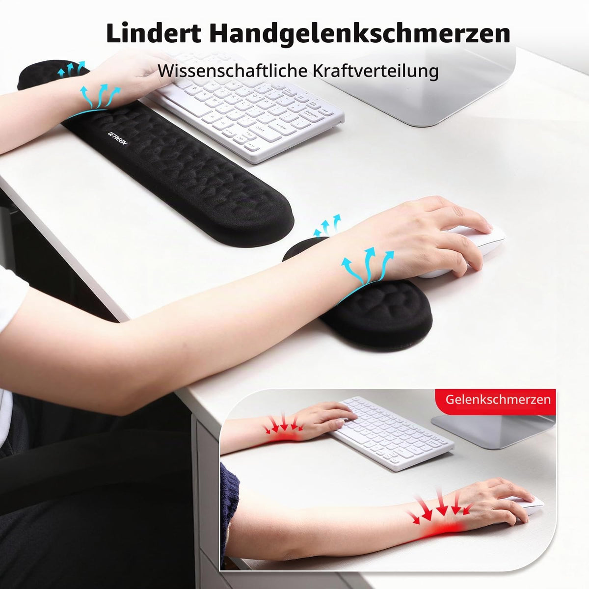 Handballenauflage für Tastatur und Maus