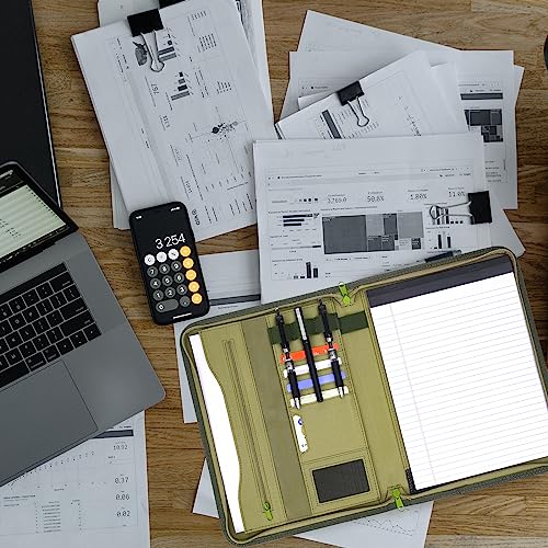 Army OCP Militär-Notizbuchordner mit Reißverschluss, Padfolio-Organizer und taktischer Notizbuchhülle für A4-Ordner, großer OCP-Ordner, Planer für Herren, taktischer Ordner, Organizer, Militärordner