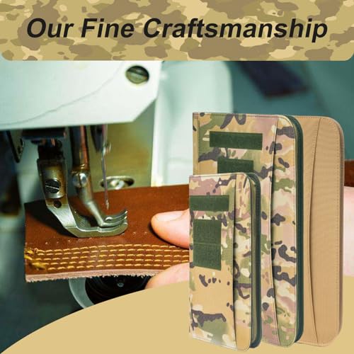 Army OCP Militär-Notizbuchordner mit Reißverschluss, Padfolio-Organizer und taktischer Notizbuchhülle für A4-Ordner, großer OCP-Ordner, Planer für Herren, taktischer Ordner, Organizer, Militärordner