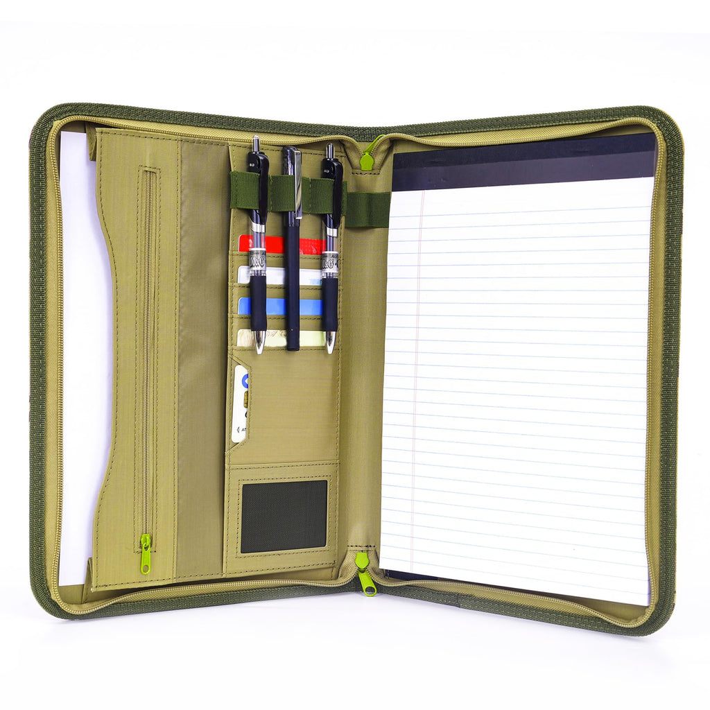 Army OCP Militär-Notizbuchordner mit Reißverschluss, Padfolio-Organizer und taktischer Notizbuchhülle für A4-Ordner, großer OCP-Ordner, Planer für Herren, taktischer Ordner, Organizer, Militärordner