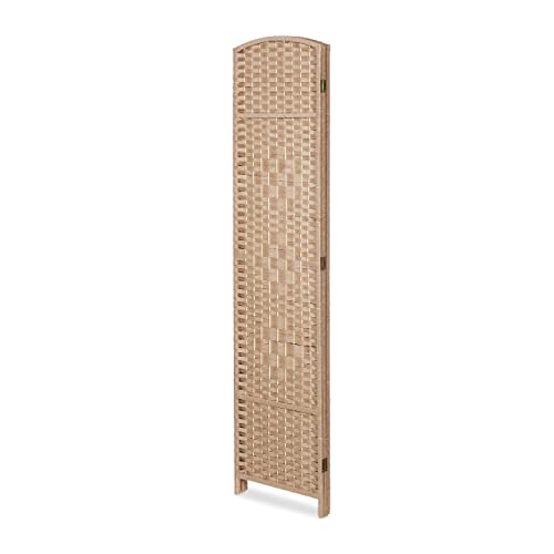 Relaxdays Paravent, 3-teilig, Faltbarer Raumtrenner, HxB 170x120 cm, Natur
