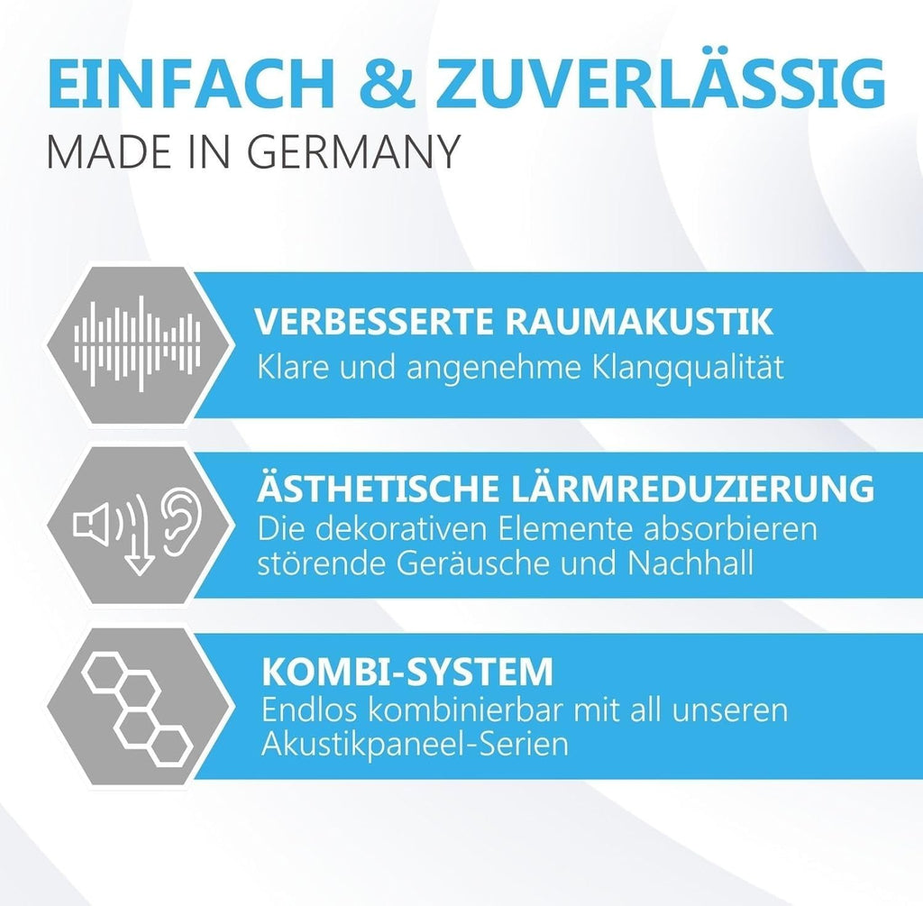 platino24 Puzzle Schallabsorber 4er Set – Wand & Decke – Vierfarbig