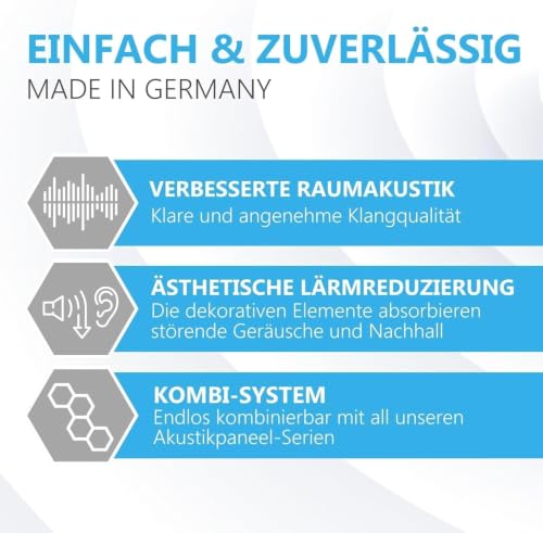 platino24 Puzzle Schallabsorber 4er Set – Wand & Decke – Vierfarbig