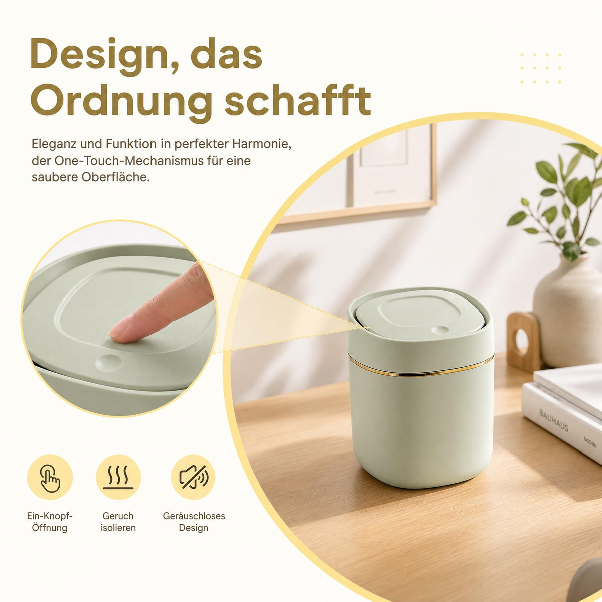 2 Stücke Tischmülleimer mit Deckel Set Tischabfalleimer Müllsäcke Kosmetik