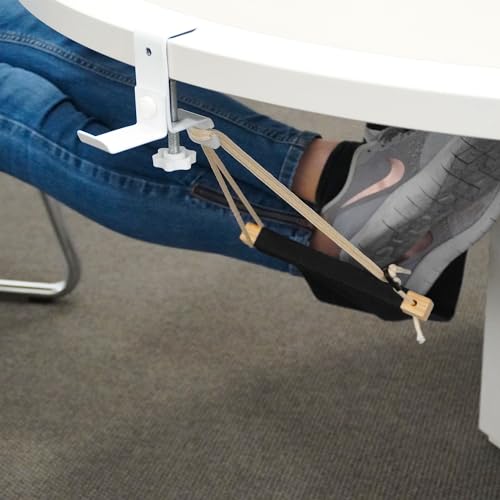 höhenverstellbare Hängematte für den Schreibtisch oder das Büro - Fußhängematte für eine bessere Entspannung (Schwarz)