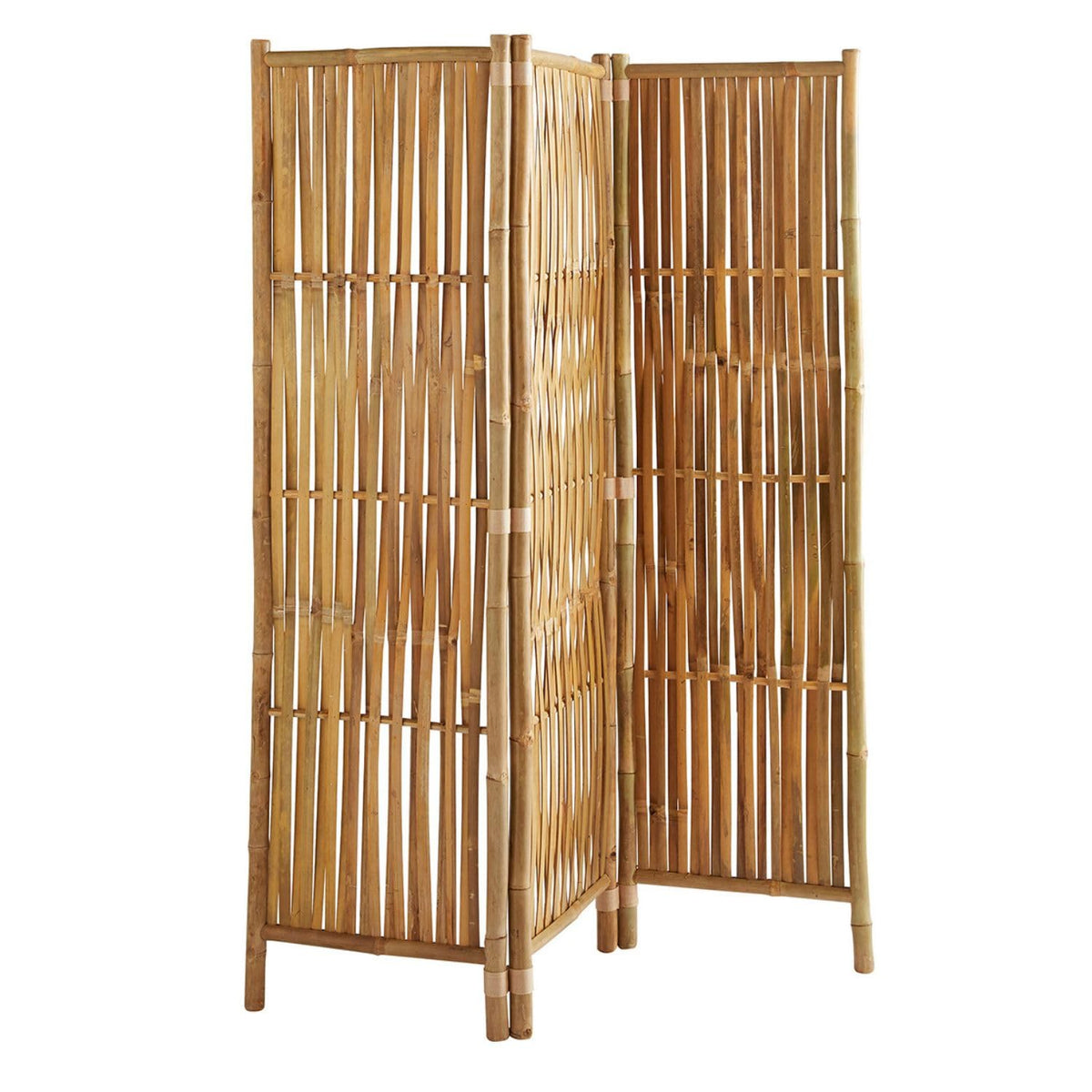 Box and Beyond Paravent aus Bambus – Natur – 160 x 139 cm