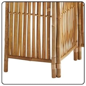 Box and Beyond Paravent aus Bambus – Natur – 160 x 139 cm