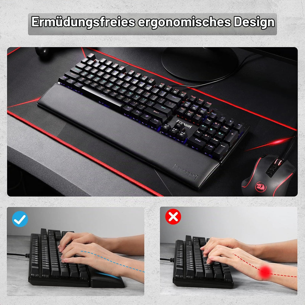 Redragon P037 Meteor L Handballenauflage 104 Tasten Memory Schaum