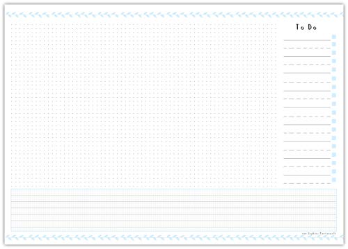 Sophies Kartenwelt Schreibtischunterlage A3 Papier mit To-Do-Liste Kalender