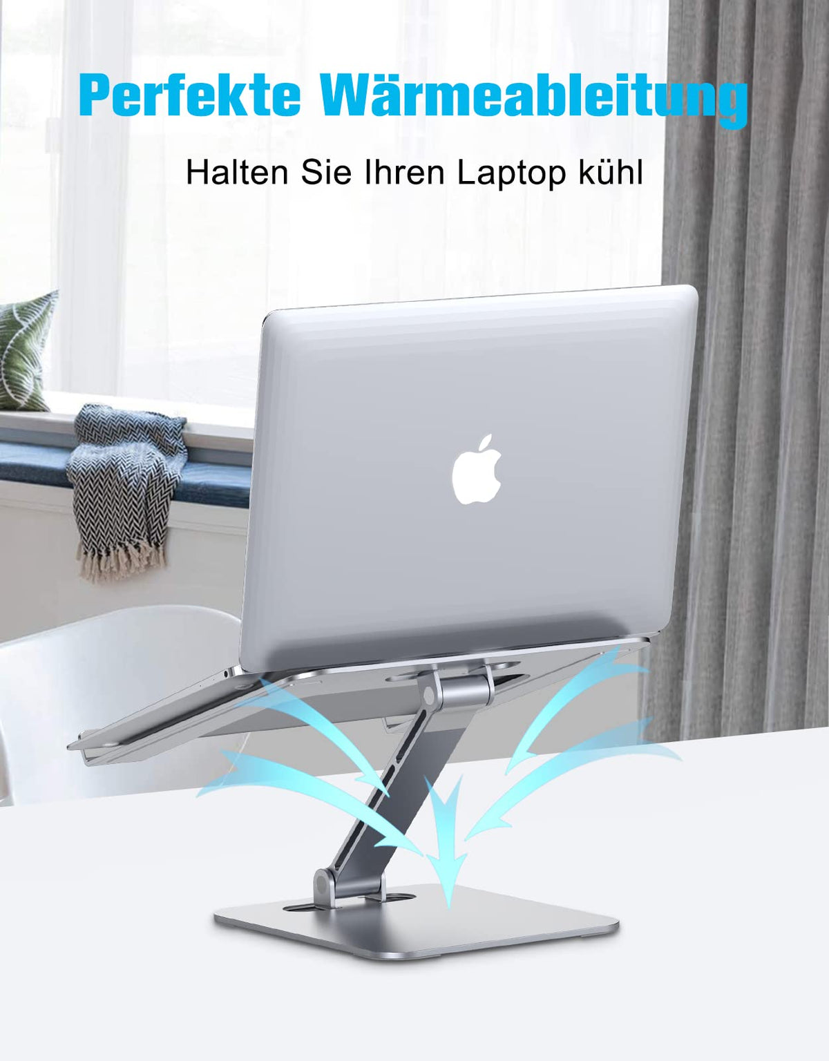 Babacom Laptop Ständer Höhenverstellbar, Faltbarer aus Aluminiumlegierung