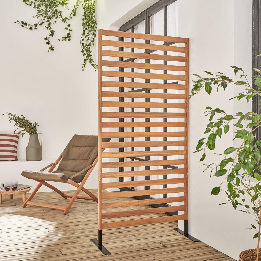 Outdoor-Paravent aus Holz, 80cm, FSC-Akazie, innen, außen - Parada