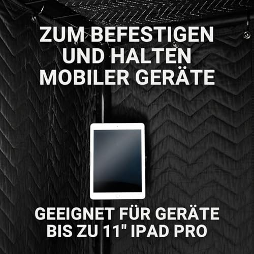 Snap Studio Vocal Booth – #1 empfohlene Studio-Soundkabine für die Aufnahme trockener, echofreier Gesang – 80% Reverb Reduktion & 360° Isolation – Cliphalterung, Lichter und Reisetasche im