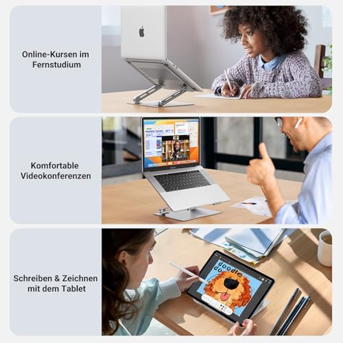 UGREEN Laptop Ständer Aluminium Höhenverstellbarer Laptop Stand 10-17.3"