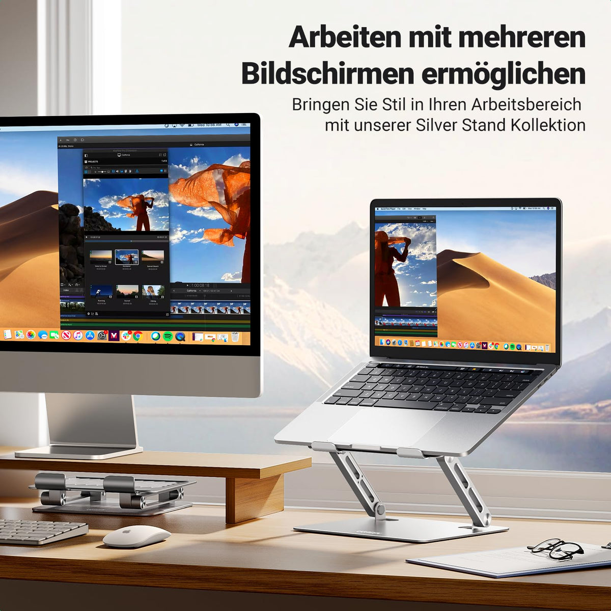 UGREEN Laptop Ständer Aluminium Höhenverstellbarer Laptop Stand 10-17.3"