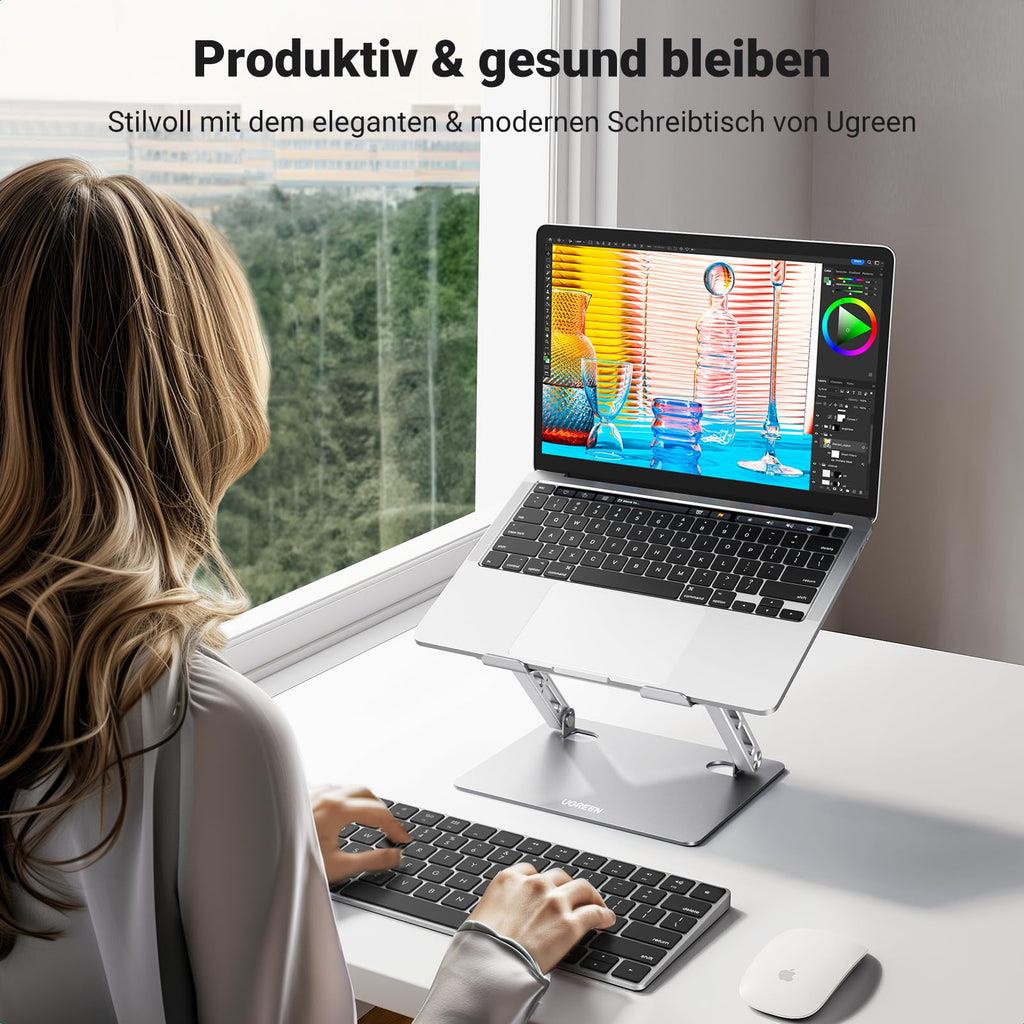UGREEN Laptop Ständer Aluminium Höhenverstellbarer Laptop Stand 10-17.3"