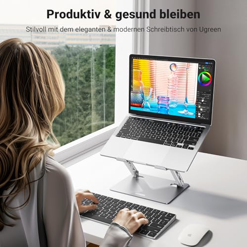UGREEN Laptop Ständer Aluminium Höhenverstellbarer Laptop Stand 10-17.3"
