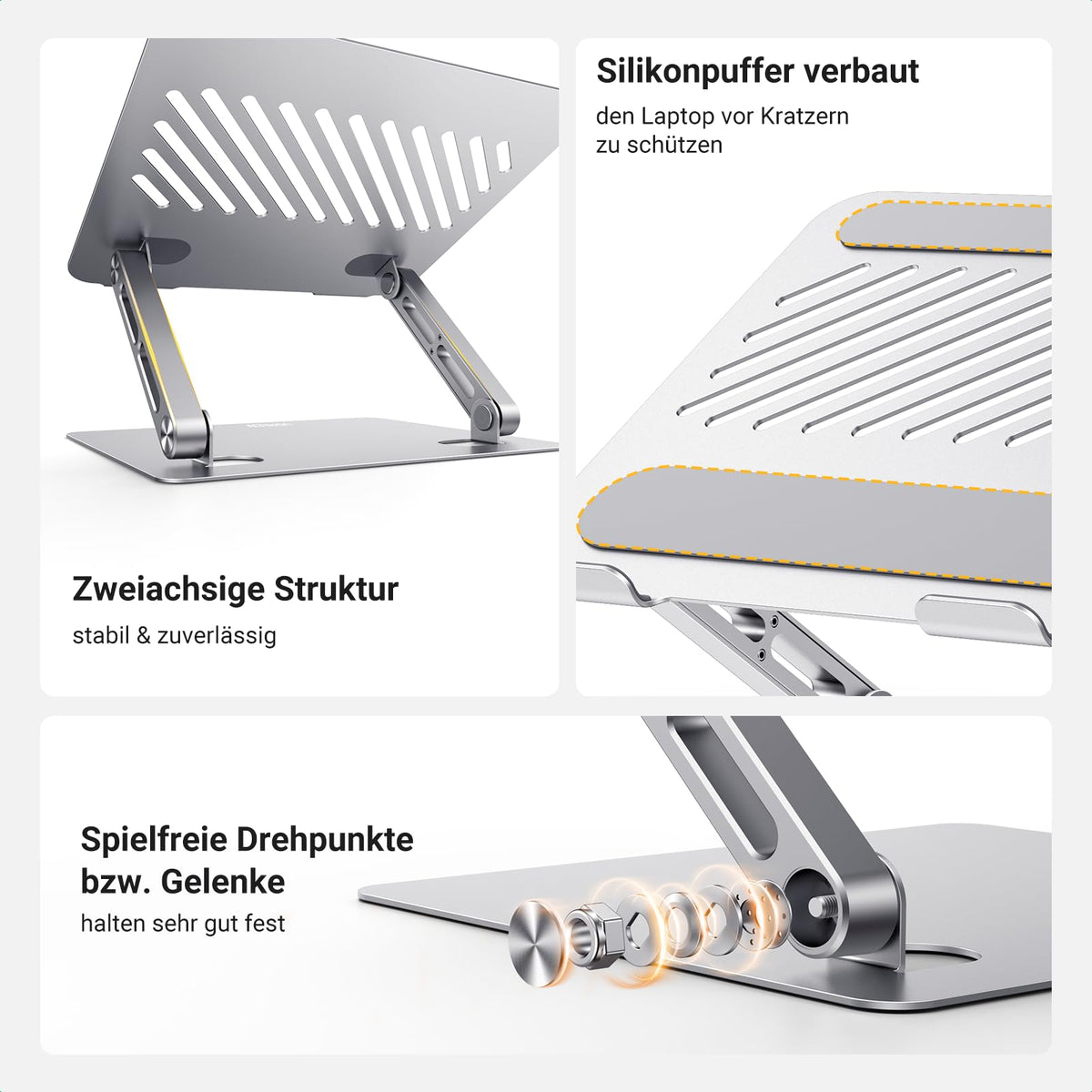 UGREEN Laptop Ständer Aluminium Höhenverstellbarer Laptop Stand 10-17.3"