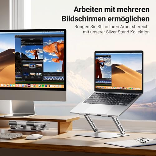UGREEN Laptop Ständer Aluminium Höhenverstellbarer Laptop Stand 10-17.3"
