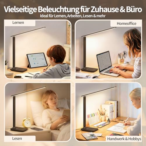 Schreibtischlampe LED Dimmbar für Büro, Lesen und Homeoffice