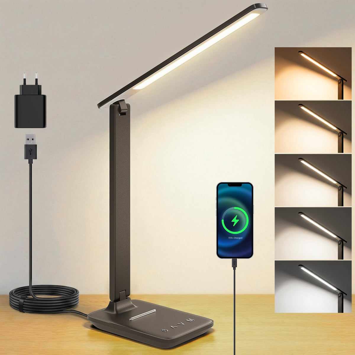 Schreibtischlampe LED Dimmbar für Büro, Lesen und Homeoffice