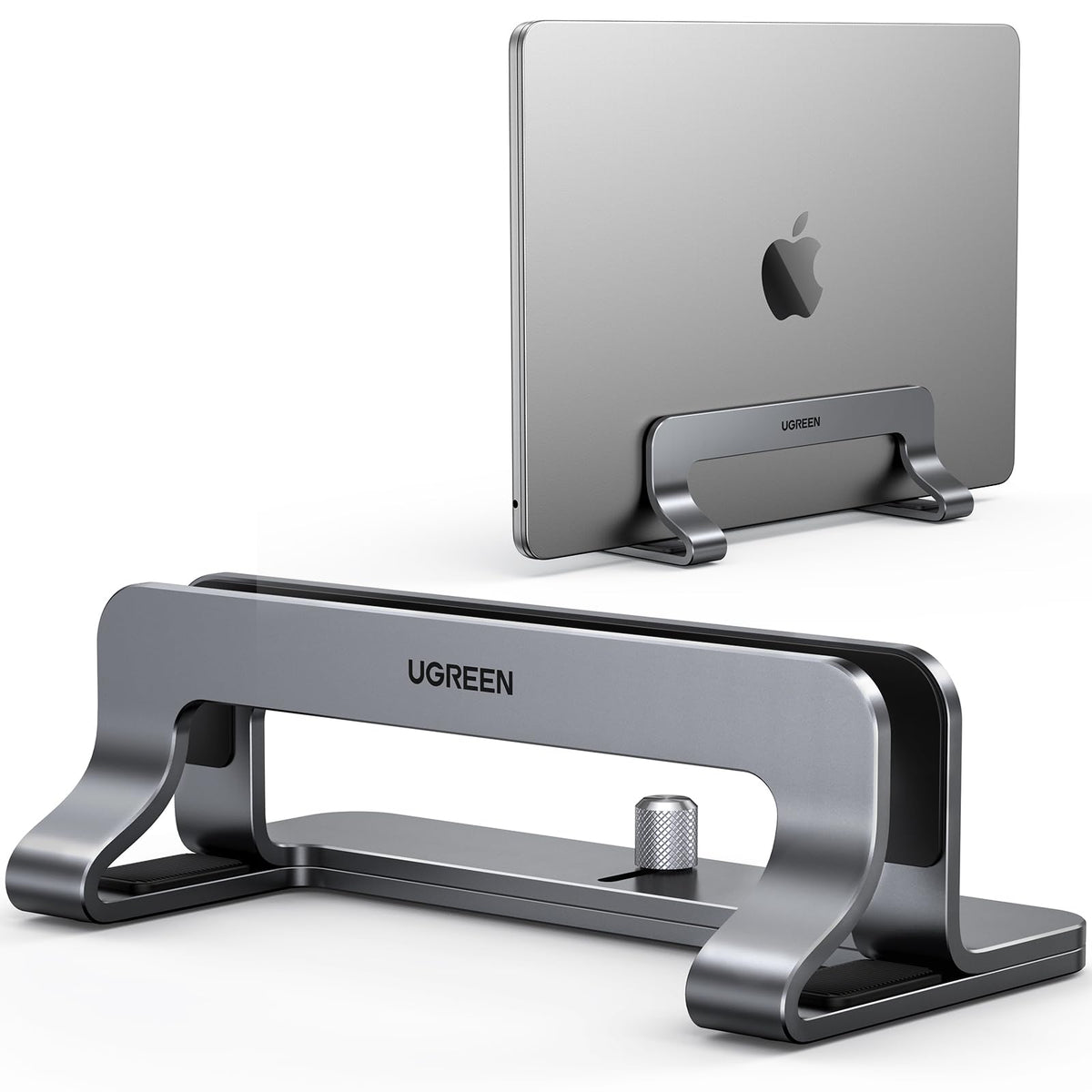 UGREEN Laptop Ständer Vertikaler Aluminium mit Thermischer Basis (Grau)