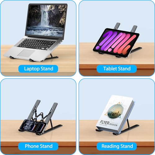 Laptop Ständer, Faltbarer Notebook Ständer, ABS+Silikon Laptopständer