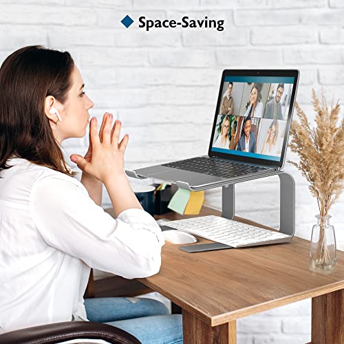 BONTEC Ergonomischer Laptop Ständer für Schreibtisch, 10-17,3 Zoll, Silber