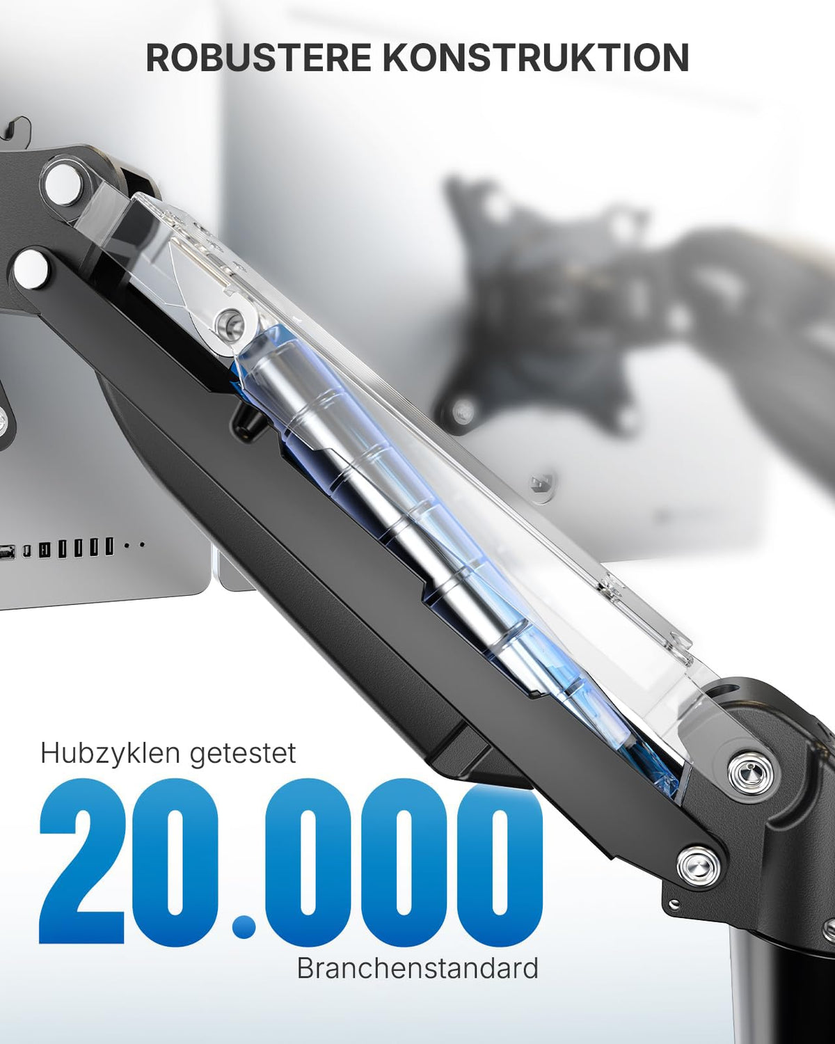 HUANUO Monitor Halterung 2 Monitore für 13 bis 32 Zoll Bildschirme, Bildschirmhalterung 2 Monitor, Gaming Monitorhalterung 2 Monitore - 360° Drehbar, 2 Montageoptionen, VESA 75 & 100 (Schwarz)