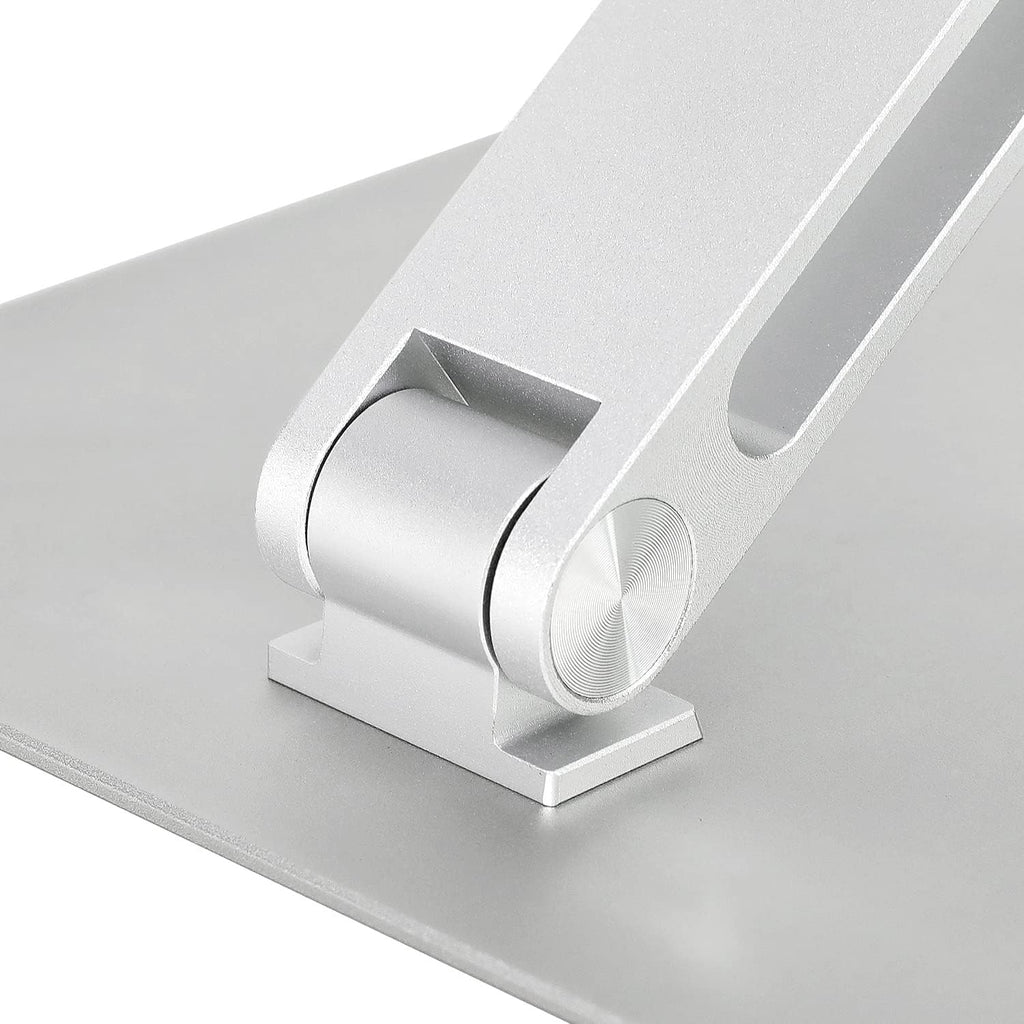 Amazon Basics Ergonomischer Laptopständer, Verstellbarer Neigungswinkel, Lüftungsöffnung, Stabile Scharniere, Passend für 10" (25,4cm) bis 17" (43,2cm) Laptops, Silber