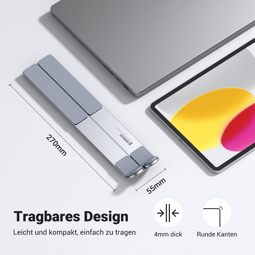 UGREEN Aluminium Laptop Ständer Höhenverstellbar 5 Stufen Belüftet