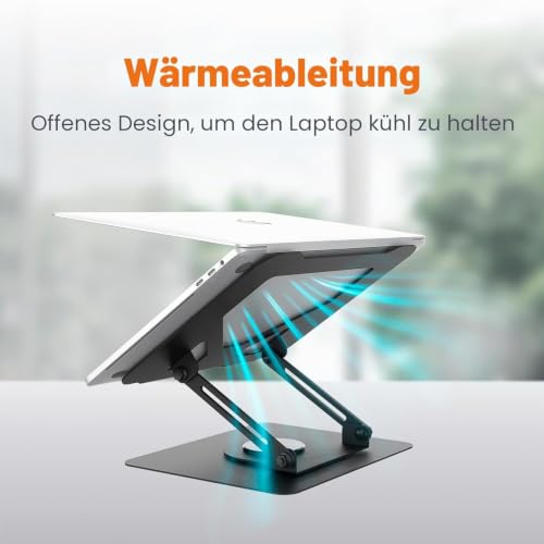 GRIFEMA Laptop Ständer Höhenverstellbar, Faltbarer Laptop Stand, bis 5 kg