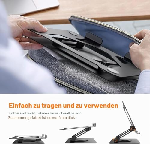 GRIFEMA Laptop Ständer Höhenverstellbar, Faltbarer Laptop Stand, bis 5 kg